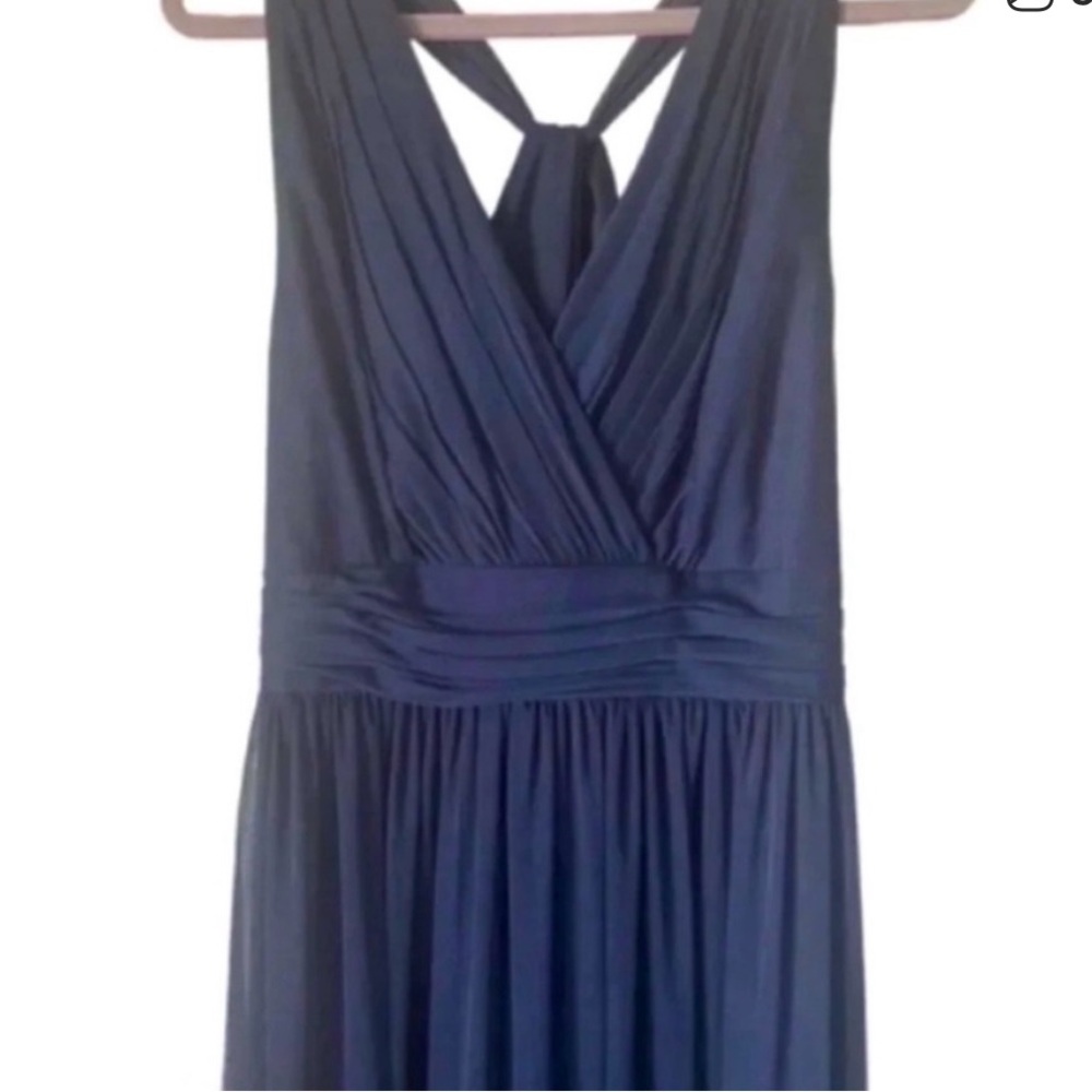 Alfred Sung | Wrap Twist Maxi Dress. Bridal. Formal. Ruched waist. Size 18L. NWT - Picture 4 of 8